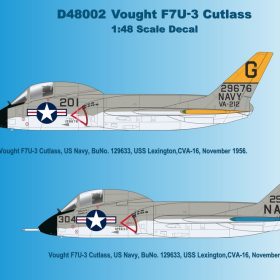 CAT4 1/48 F7U-3 Cutlass Decals D48002