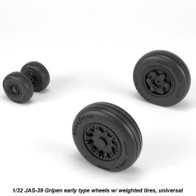 Armory 1/32 JAS-39 "Gripen" wheels w/ weighted tires, early AR AW32502