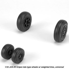 Armory 1/32 JAS-39 "Gripen" wheels w/ weighted tires, late AR AW32503