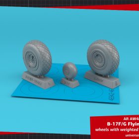Armory 1/48 B-17G Flying Fortress wheels w/ weighted tyres type "a" (GY) AR AW48344