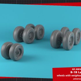 Armory 1/48 B-1B Lancer wheels w/ weighted tires, early AR AW48332