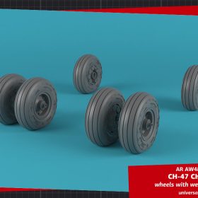 Armory 1/48 CH-47 Chinook wheels w/ weighted tires AR AW48311