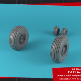 Armory 1/48 F-111 Aardvark late type wheels w/ weighted tires AR AW48320