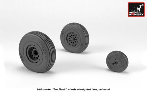 Armory 1/48 Hawker "Sea Hawk" wheels w/ weighted tires AR AW48415