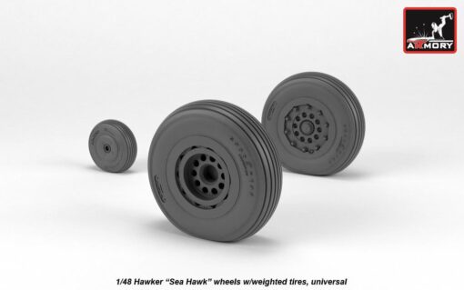 Armory 1/48 Hawker "Sea Hawk" wheels w/ weighted tires AR AW48415