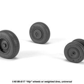 Armory 1/48 Mil Mi-8/17 Hip wheels w/ weighted tires AR AW48038