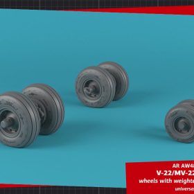 Armory 1/48 OV-22 Osprey wheels w/ weighted tires type "b" AR AW48335