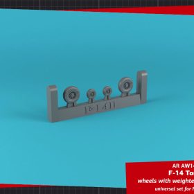 Armory 1/144 F-14 Tomcat late type wheels w/ weighted tires AR AW14311