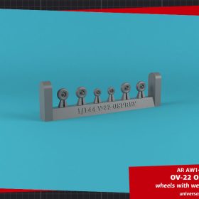 Armory 1/144 OV-22 Osprey wheels w/ weighted tires AR AW14314