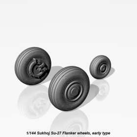 Armory 1/144 Sukhoi Su-27 Flanker wheels, early type hubs AR AW14005