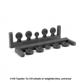 Armory 1/144 Tupolev Tu-134 wheels w/ weighted tires AR AW14008