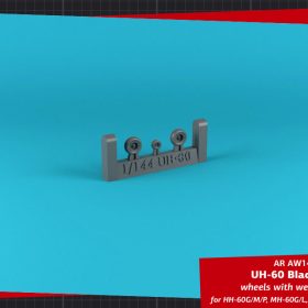 Armory 1/144 UH-60 Black Hawk wheels w/ weighted tires AR AW14307