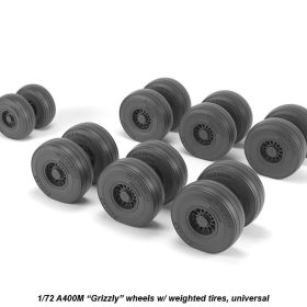 Armory 1/72 A400M "Grizzly" wheels w/ weighted tires AR AW72506
