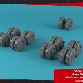 Armory 1/72 AVRO "Vulcan" wheels w/ weighted tires AR AW72419