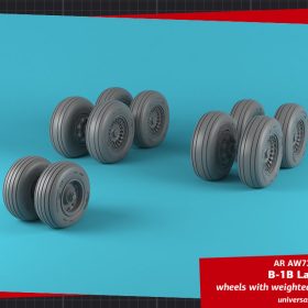 Armory 1/72 B-1B Lancer wheels w/ weighted tires, early AR AW72339
