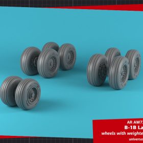Armory 1/72 B-1B Lancer wheels w/ weighted tires, late AR AW72340