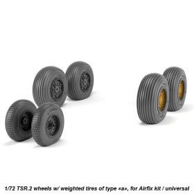 Armory 1/72 BAC TSR.2 wheels w/ weighted tires, type "a" AR AW72414