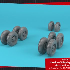 Armory 1/72 BAe "Nimrod" wheels w/ weighted tires AR AW72418