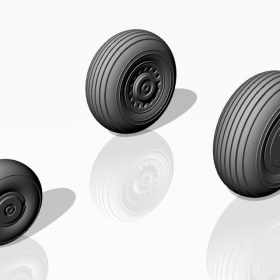 Armory 1/72 Douglas A-20G Boston wheels, late AR AW72303