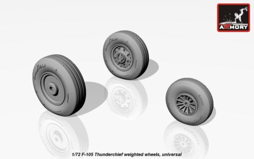 Armory 1/72 F-105 Thunderchief wheels, weighted AR AW72313