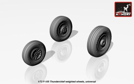 Armory 1/72 F-105 Thunderchief wheels, weighted AR AW72313