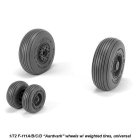 Armory 1/72 F-111 Aardvark early type wheels w/ weighted tires AR AW72337