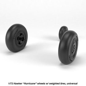 Armory 1/72 Hawker "Hurricane" wheels w/ weighted tires AR AW72416