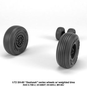 Armory 1/72 SH-60 Seahawk wheels w/ weighted tires AR AW72333