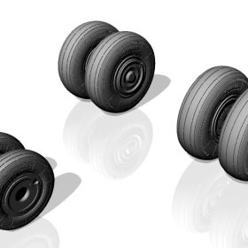 Armory 1/72 Sukhoi Su-24 Fencer wheels (late) AR AW72024