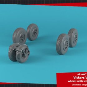 Armory 1/72 Vickers "Valiant" wheels w/ weighted tires AR AW72421