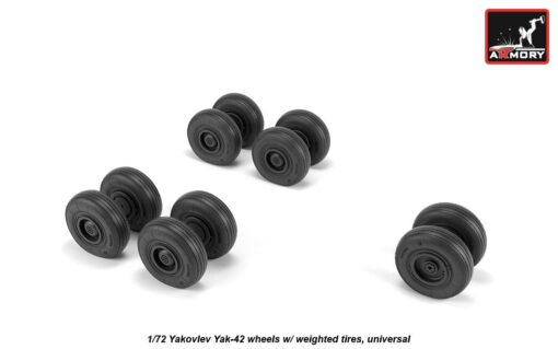 Armory 1/72 Yakovlev Yak-42 wheels w/ weighted tires AR AW72061