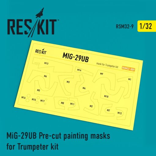ResKit 1/32 MiG-29UB Pre-cut painting masks for Trumpeter kit RSM32-0009