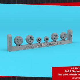 Armory 1/144 B-29 Superfortress late production wheels w/ weighted tyres AR AW14325