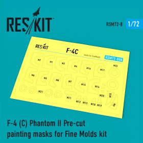 ResKit 1/72 F-4 (C) Phantom II Pre-cut painting masks for Fine Molds kit RSM72-0008
