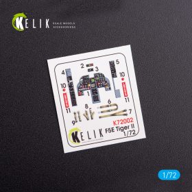 Kelik 1/72 F-5E Tiger II Early series interior 3D decals for Dream Model kit K72002