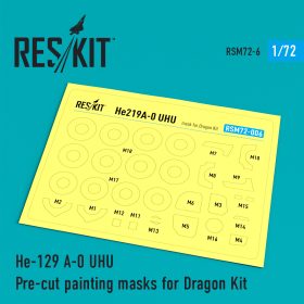 ResKit 1/72 He-129 A-0 UHU Pre-cut painting masks for Dragon Kit RSM72-0006