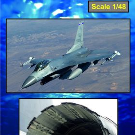 Katran 1/48 F-16C Block 50/50+ Viper, Exhaust Nozzles engine F-110-GE-129 2001 release (opened) for Tamiya K4826