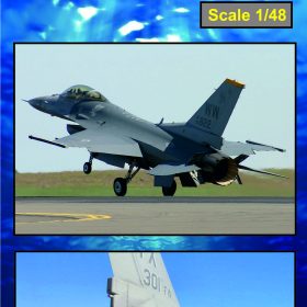 Katran 1/48 F-16C/CJ/D/DG/DJ Block 50 Viper/Fighting Falcon, Exhaust Nozzles engine F-110-GE-129 1991 release (opened) for Hasegawa K4842