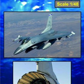 Katran 1/48 F-16C/D Block 50/50+ Viper, Exhaust Nozzles engine F-110-GE-129 2001 release (opened) for Hasegawa K4844