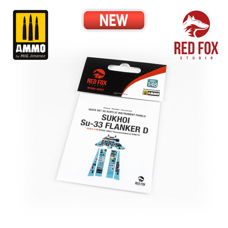 Red Fox 1/48 Su-33 Flanker D (for Kinetic kit) RFSQS-48037