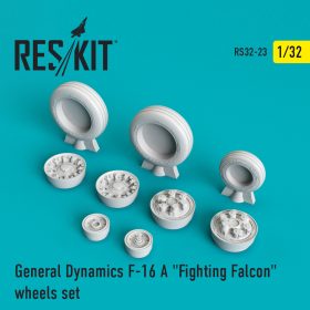 ResKit F-16 (A,B,C,D) "Fighting Falcon" early (weighted) wheels set (1/32) RS32-0023