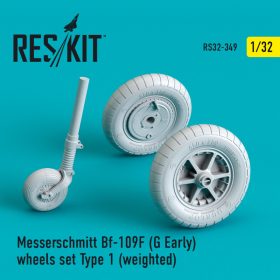 ResKit 1/32 Messerschmitt Bf-109F wheels set Type 1 (weighted) RS32-0349