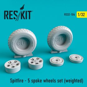 ResKit 1/32 Spitfire - 5 spoke wheels set (weighted) RS32-0104