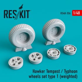 ResKit 1/48 Hawker Tempest/Typhoon wheels set type 1 (weighted) RS48-0336