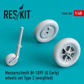 ResKit 1/48 Messerschmitt Bf-109F wheels set Type 2 (weighted) RS48-0350