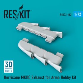 ResKit 1/72 Hurricane MKIIC exhaust for Arma Hobby kit RSU72-0162