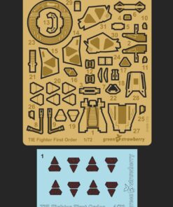 Green Strawberry 1/72 First Order TIE Fighter - PE detail set for Bandai kit 01816-1_72