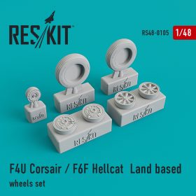 ResKit 1/48 F4U Corsair / F6F Hellcat Land based wheels set RS48-0105