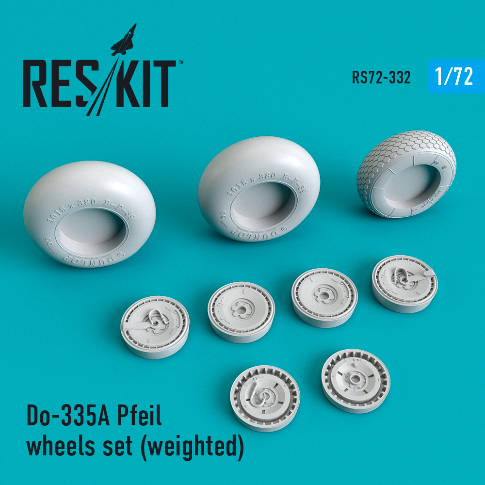 ResKit 1/72 Do-335A Pfeil wheels set (weighted) RS72-0332