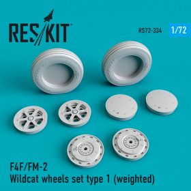 ResKit 1/72 F4F/FM-2 Wildcat wheels set type 1 (weighted) RS72-0334